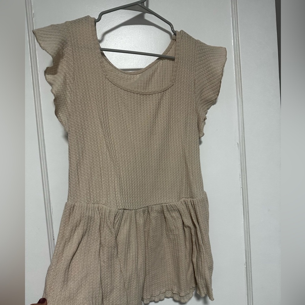 SHEIN Cream Textured Blouse